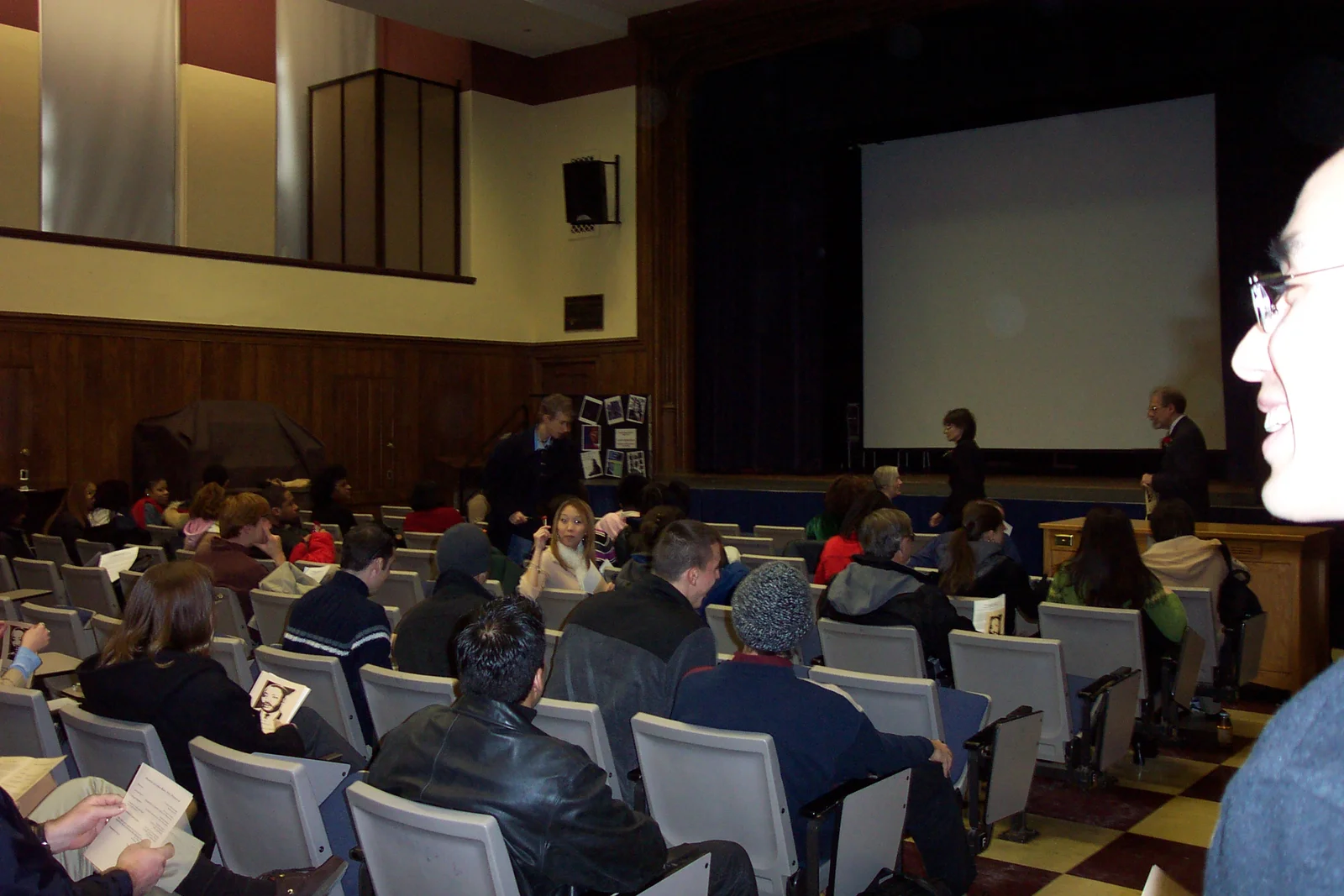 Room 9 Sutherland was filled with anxious students and community members.