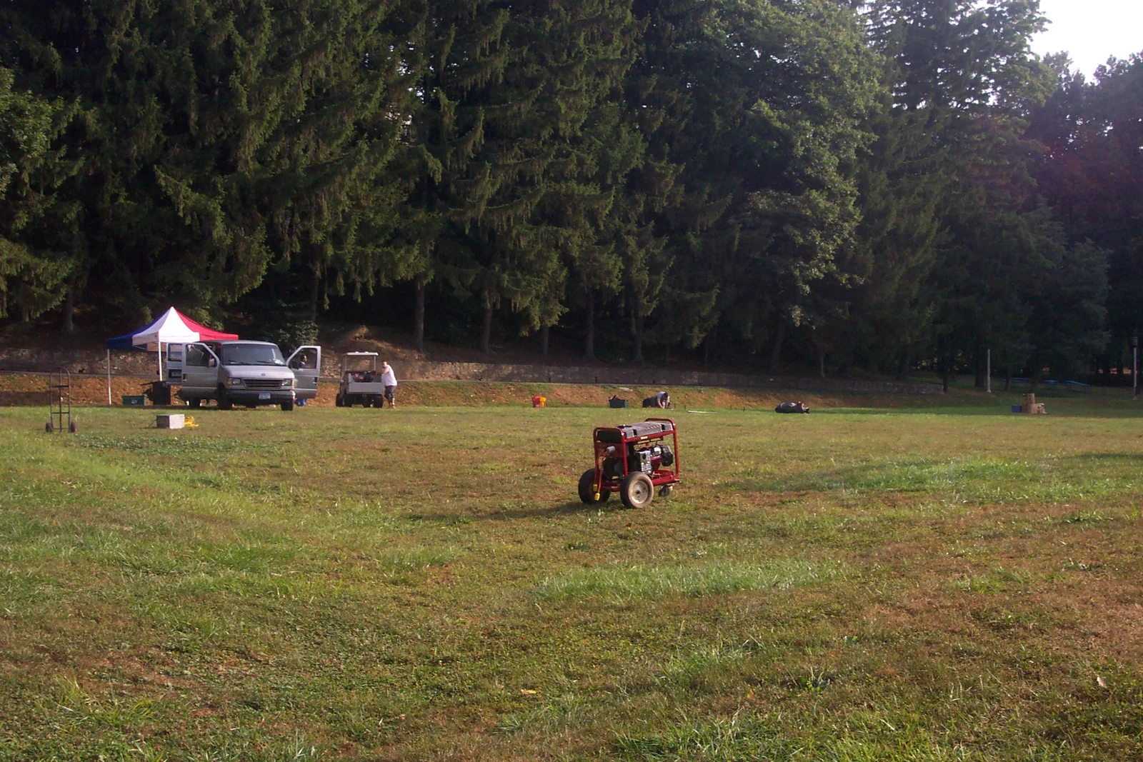 The intramural field is empty at 9:00am before the day begins.