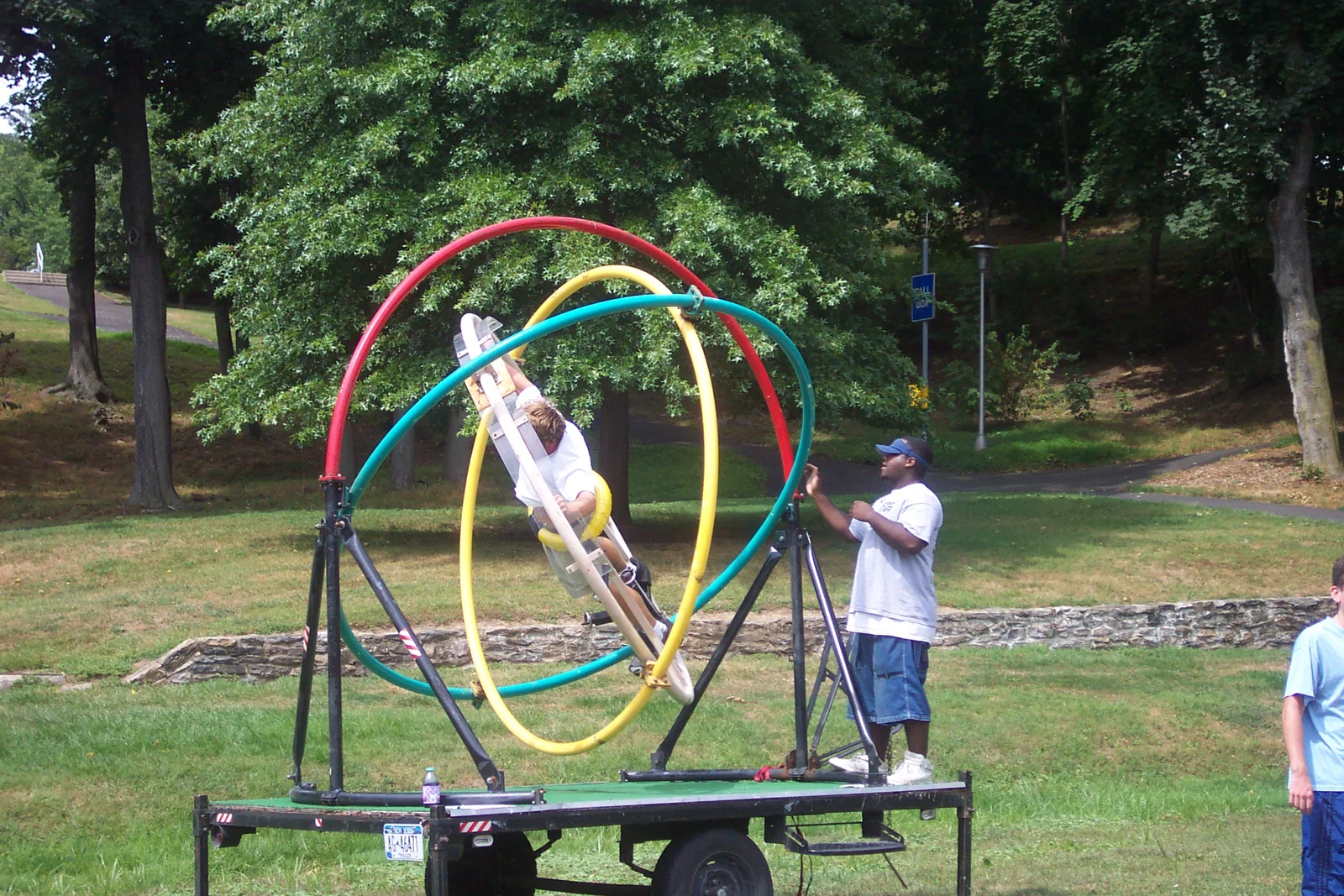 The human gyroscope had a line all day waiting to spin.