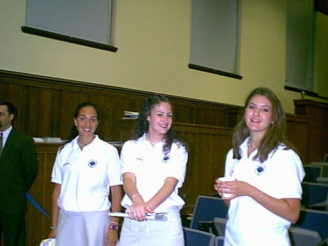 Not all orientation leaders had set jobs in the morning. In fact, Jackie Egitto, Ashley Martin, and Lisa Zubak were content to stand behind the audience and smile.