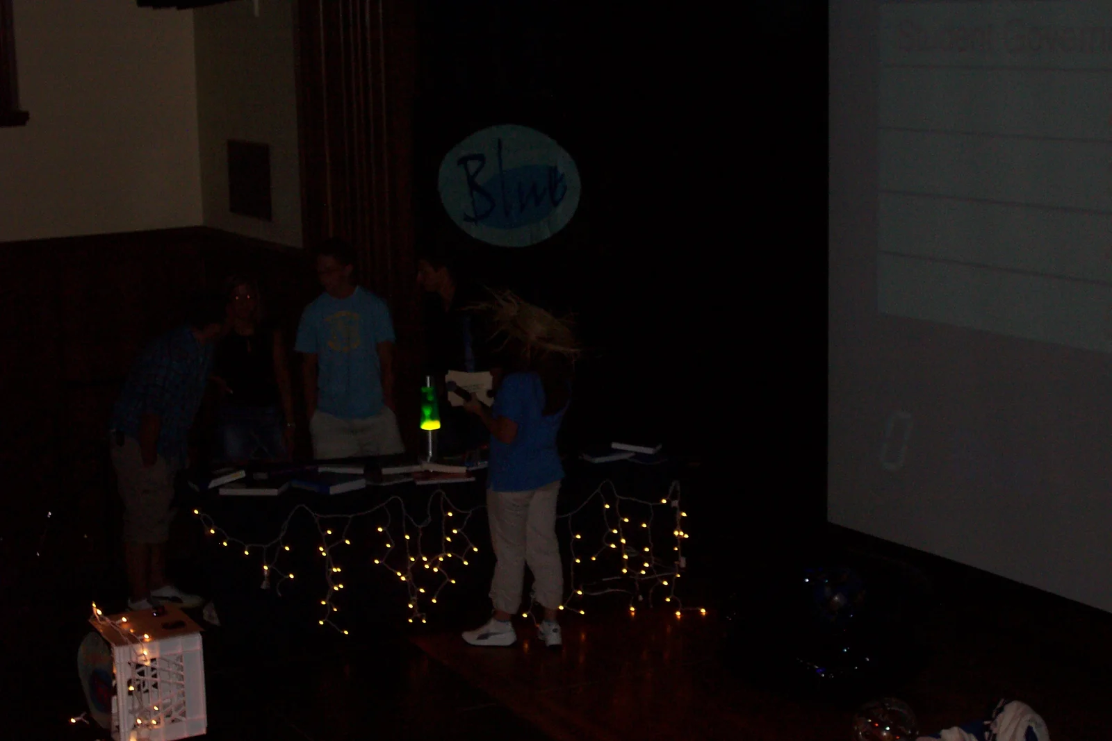 Jackie asks the blue team for an answer. 
