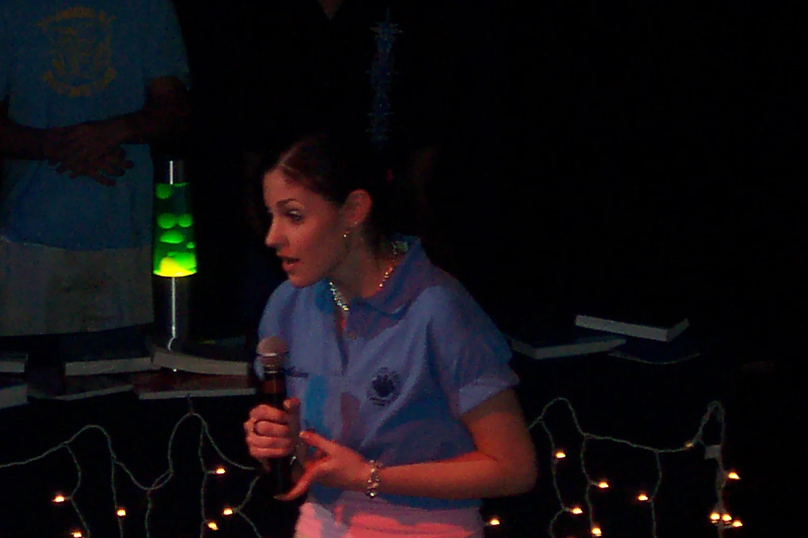 Ashley tried hard, as shown with this facial expression, to make her point. 