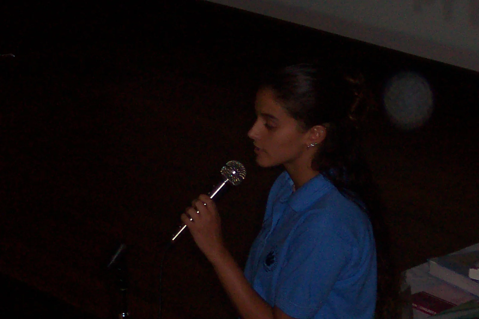 Tina Zarroli returned to the stage at the end of the day to review the "Top Ten" things freshmen should remember from orientation. 