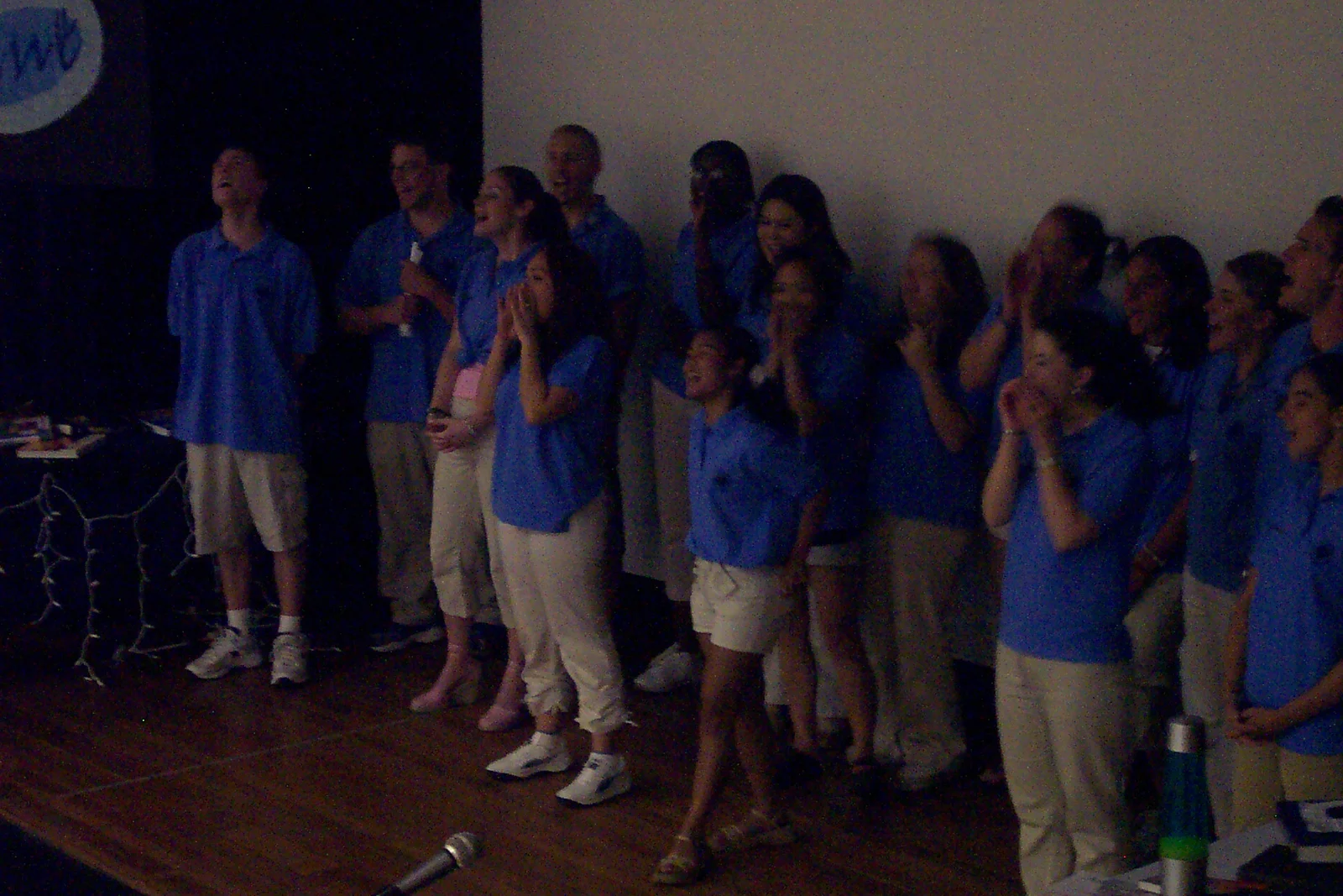 Another view of the orientation leaders as they stood onstage.
