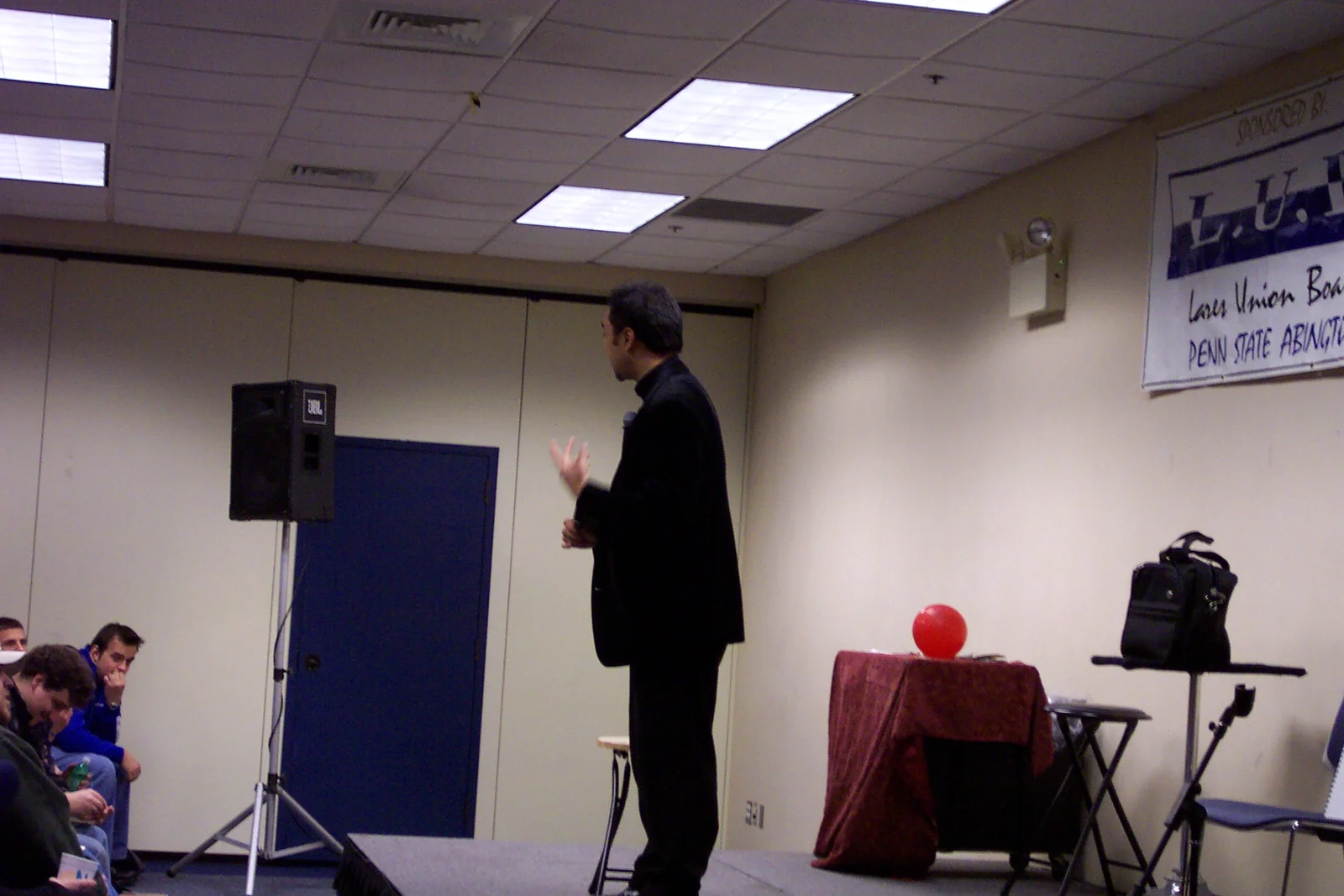 Alain beings with some card tricks. 
