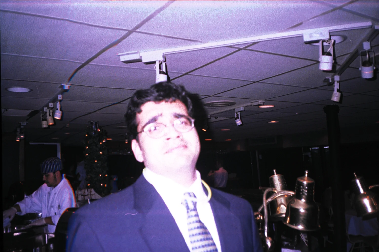 Ninad, who doesn't drink, looks like he's in another world. 