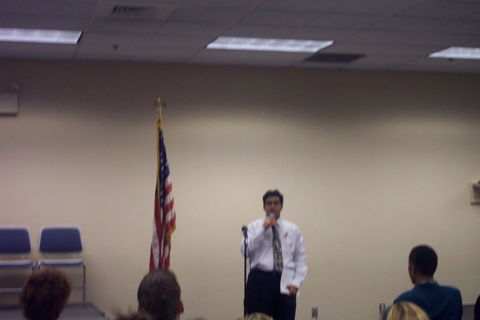 SGA President Ninad Pendharkar represents students by sharing a few choice words to the audience. 