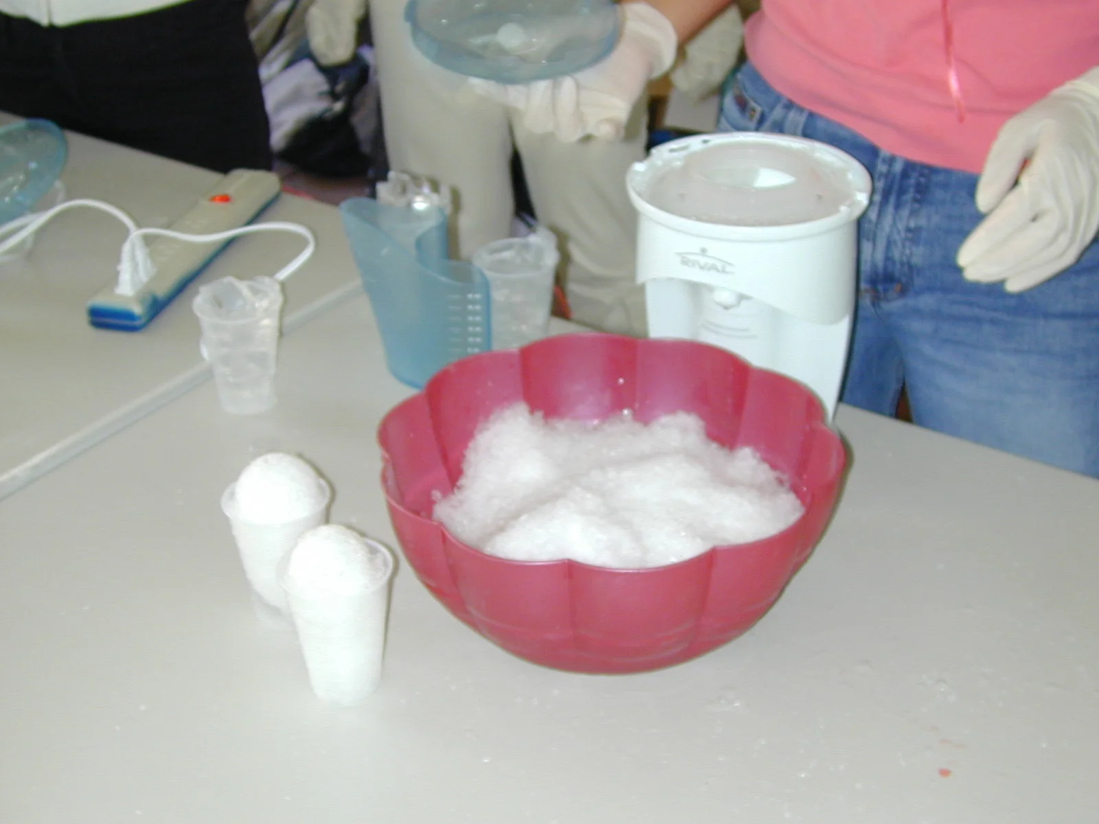 Snowcones were served in small cups to benefit the Association.