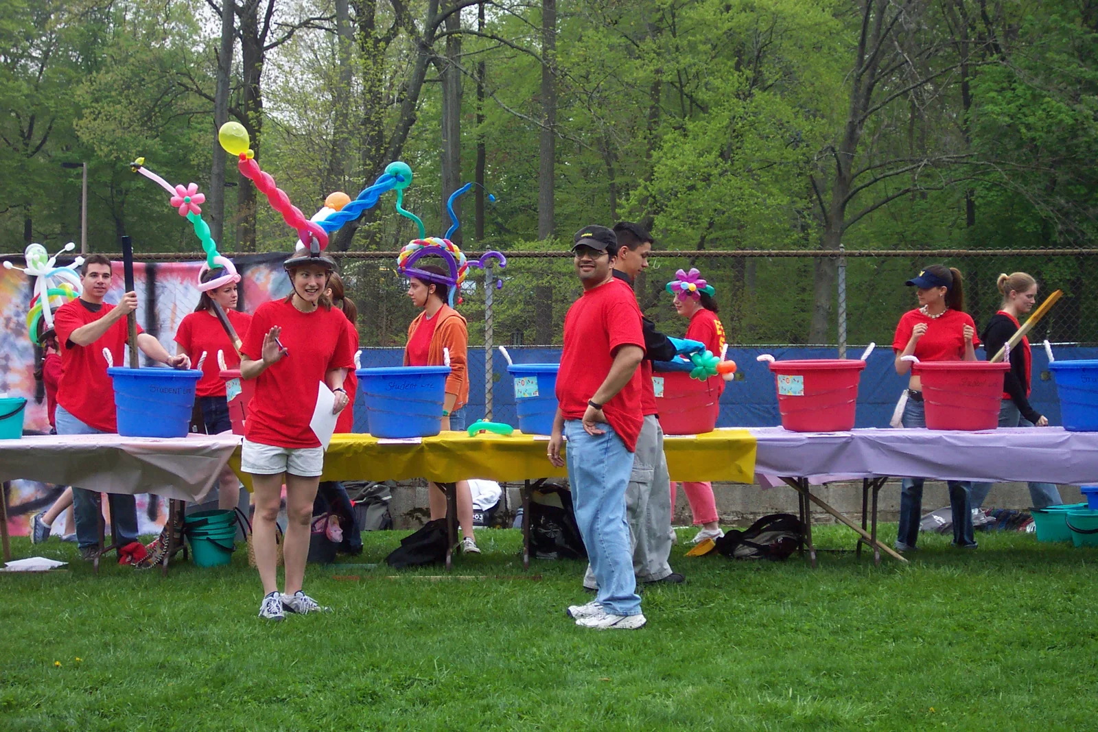 The Spring Fling staff wore baloon hats to be visible to flingoers. 
