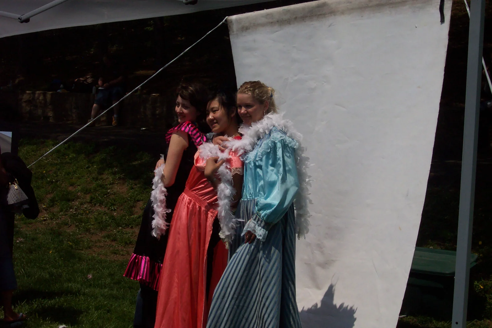 Heidi Uracius, president of SIFE, posed for an "old-time photo" as well. 