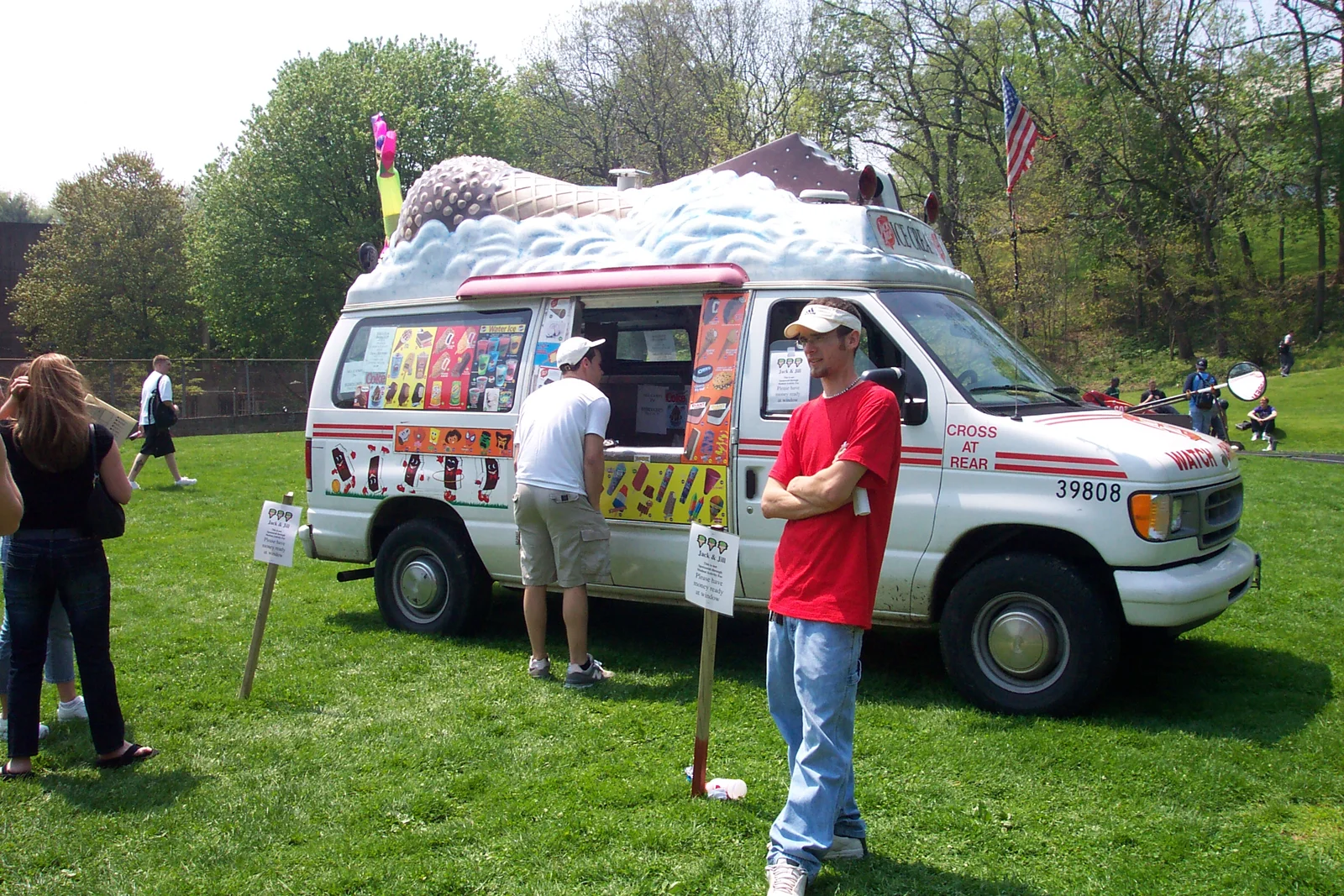 This ice cream truck was not paid by SAF, but visitors still ate their share. 