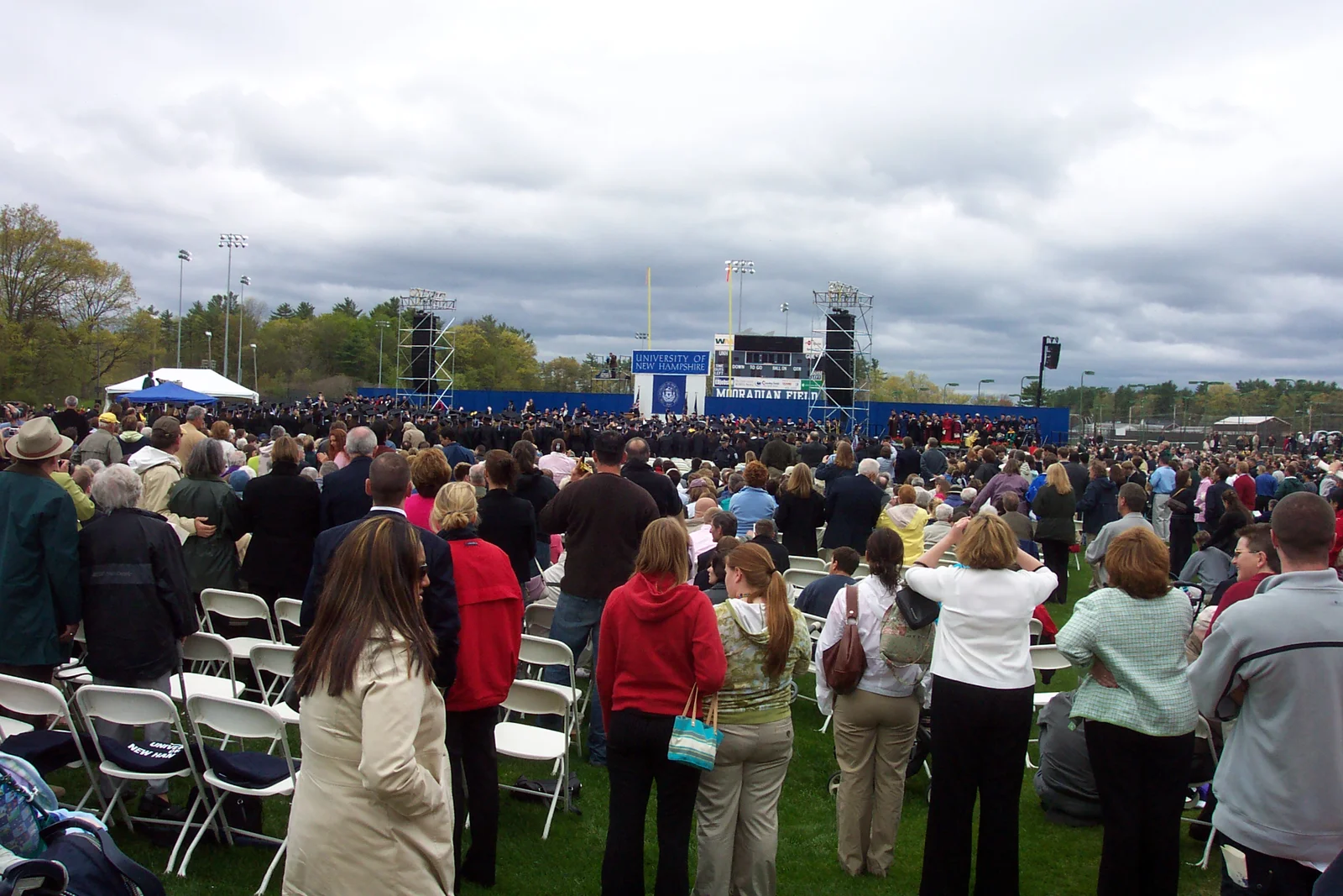 Here, preparations are beginning for the conferral of degrees.