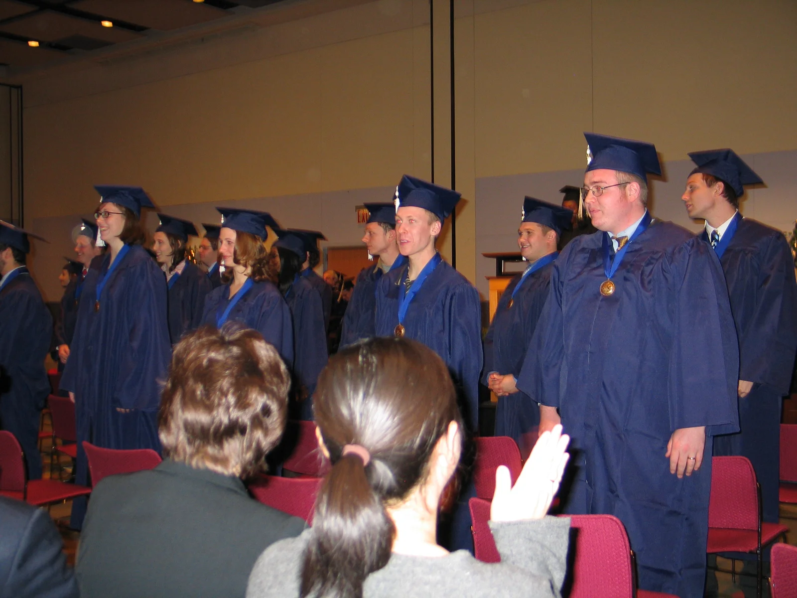 The parents and spouses received a standing ovation from the scholars for their money and their emotional support. 