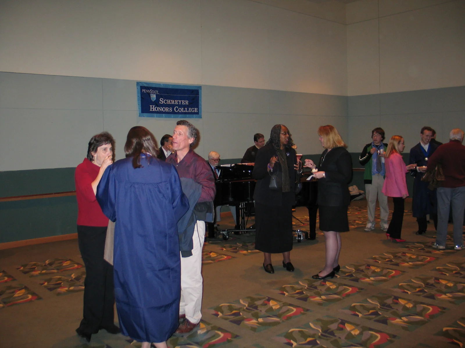 After the ceremony, the college held a reception next door.