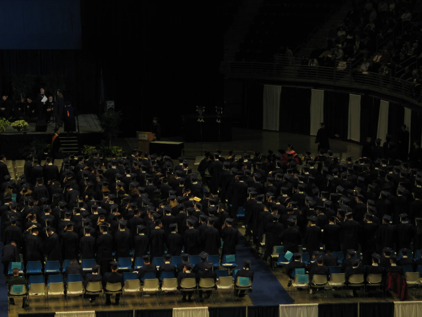 Unlike the ceremony at the University of New Hampshire, Penn State's ceremony included reading the names of everyone who attended. 