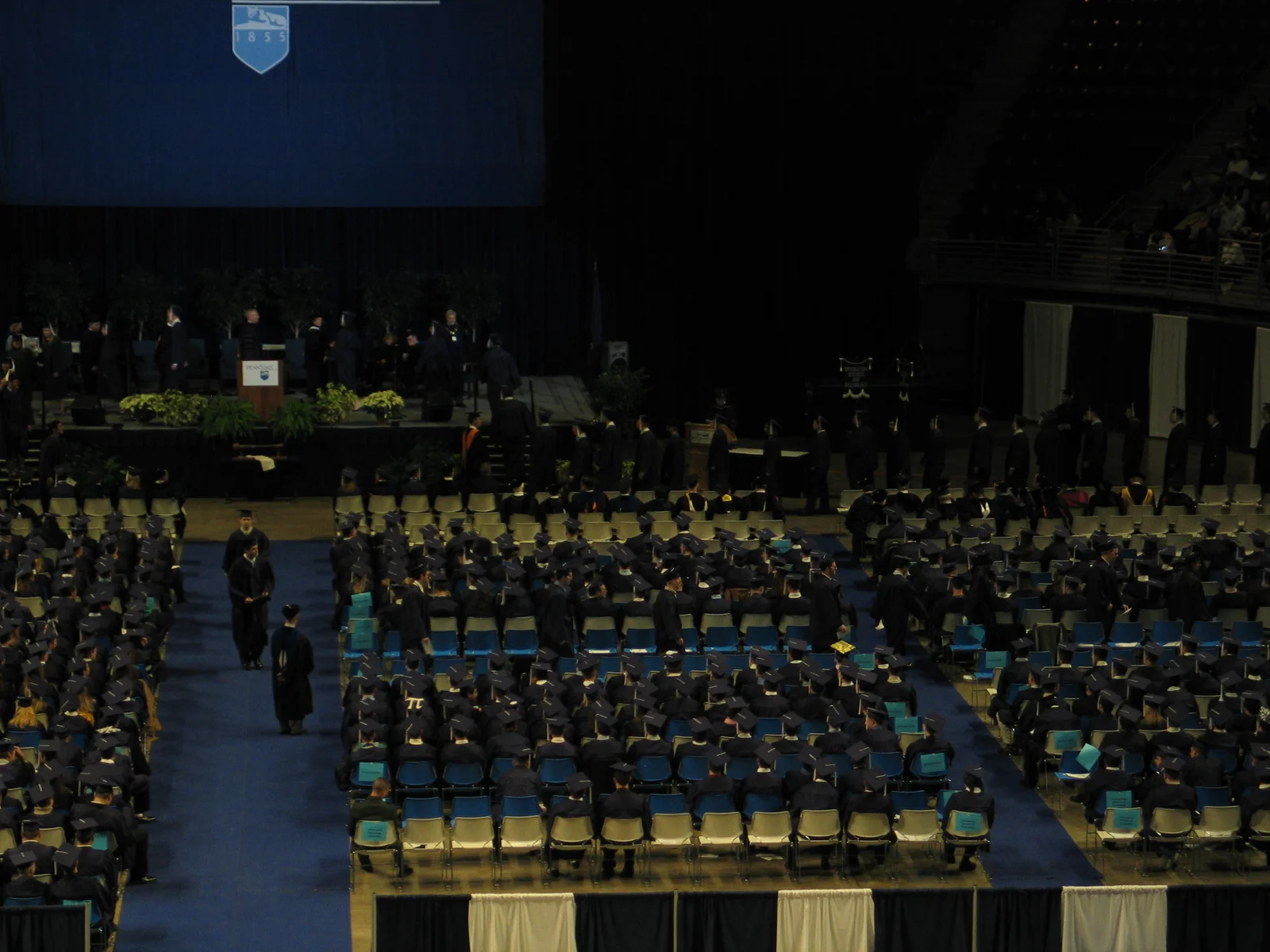 As people walked up to the stage, a "Nomenclator" who practiced specially for the occassion read most of the names perfectly.