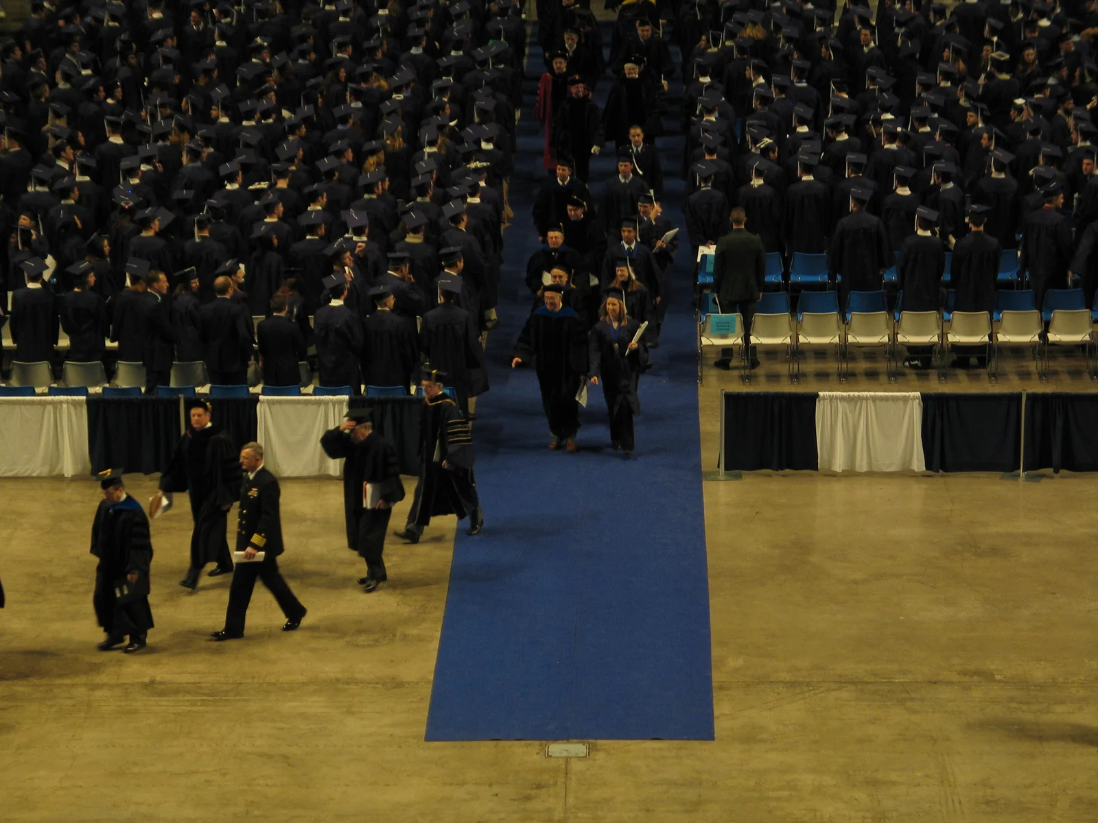 Students filed out of the ceremony. 