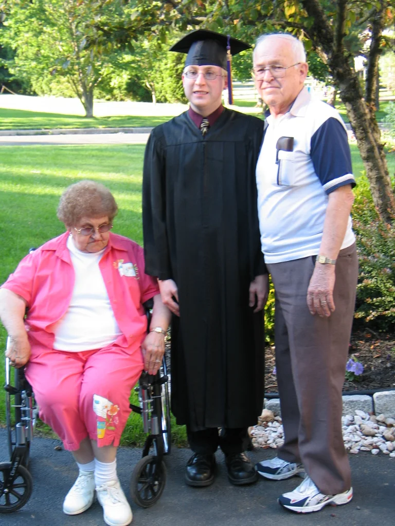 Chris with the grandparents