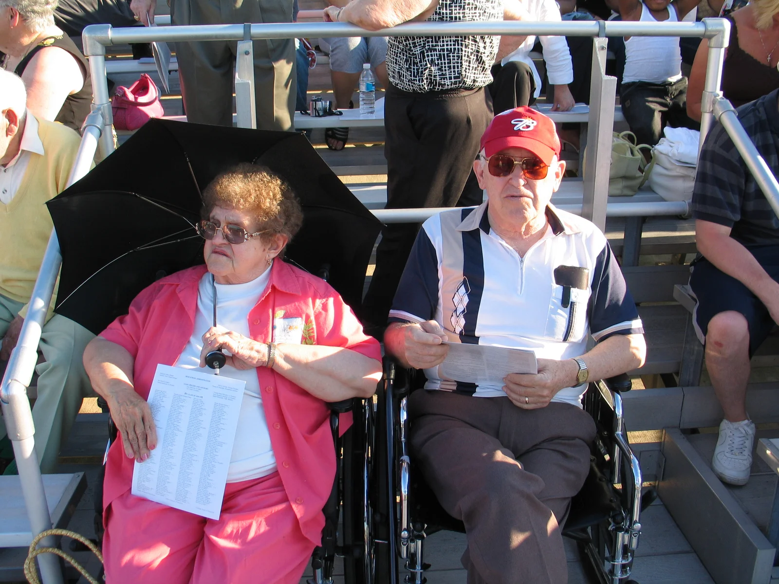 Upper Moreland High School had a handicapped seating area near the bottom of the bleachers.
