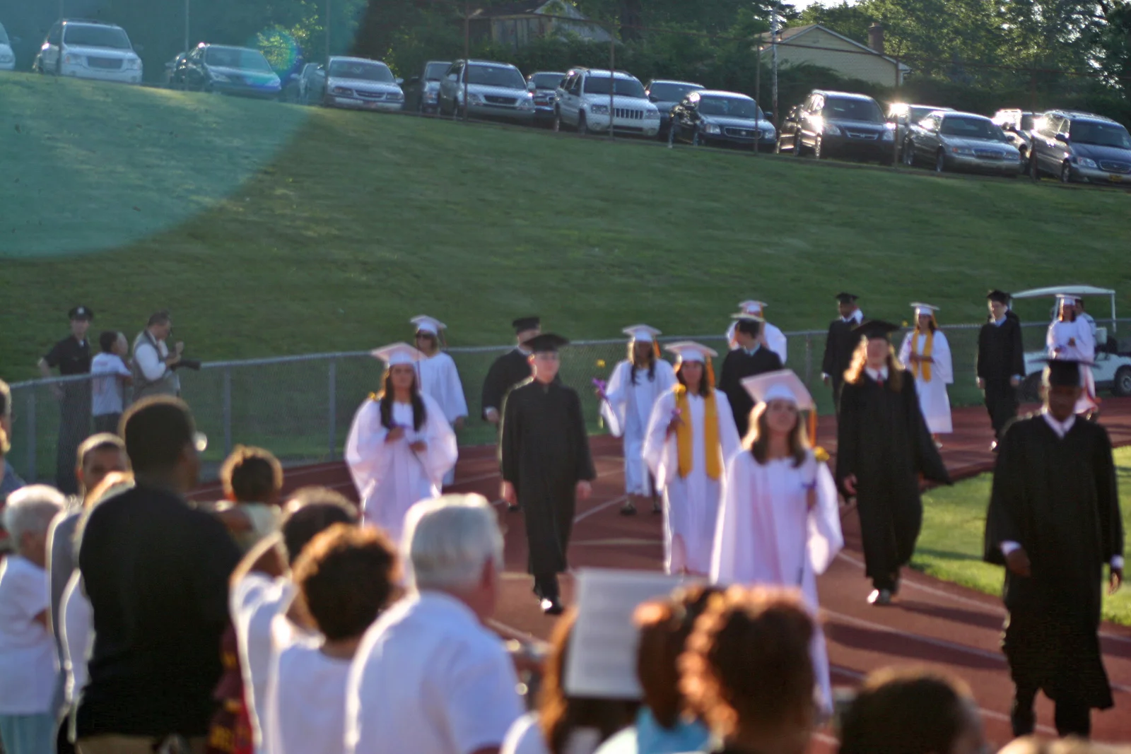 Christopher Sokolowski was near the front of the procession, owing to his short stature. 
