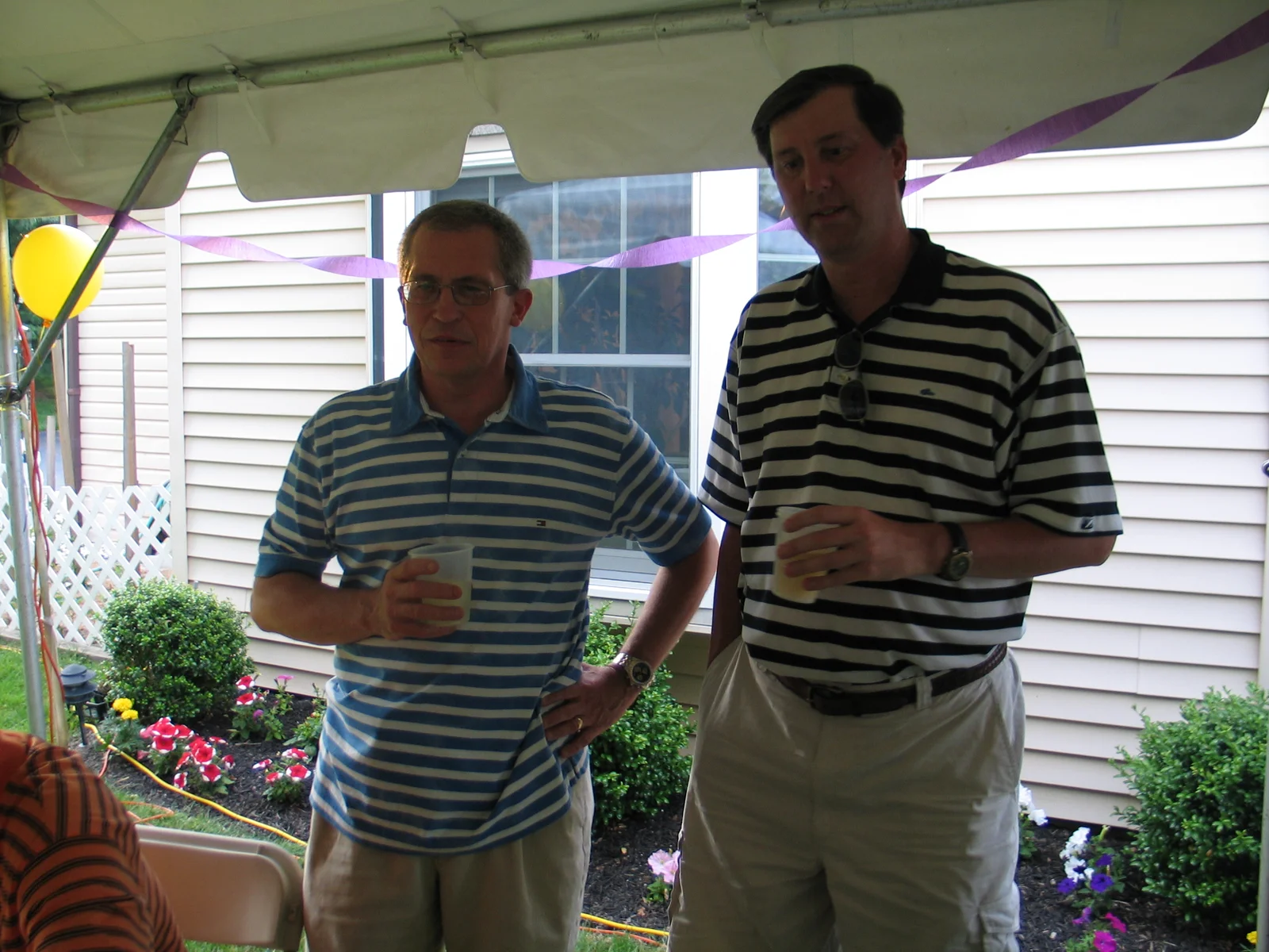 Even though the tap malfunctioned halfway through the party, the issue didn't stop Henry Sokolowski and Scott Curry from having a good time.