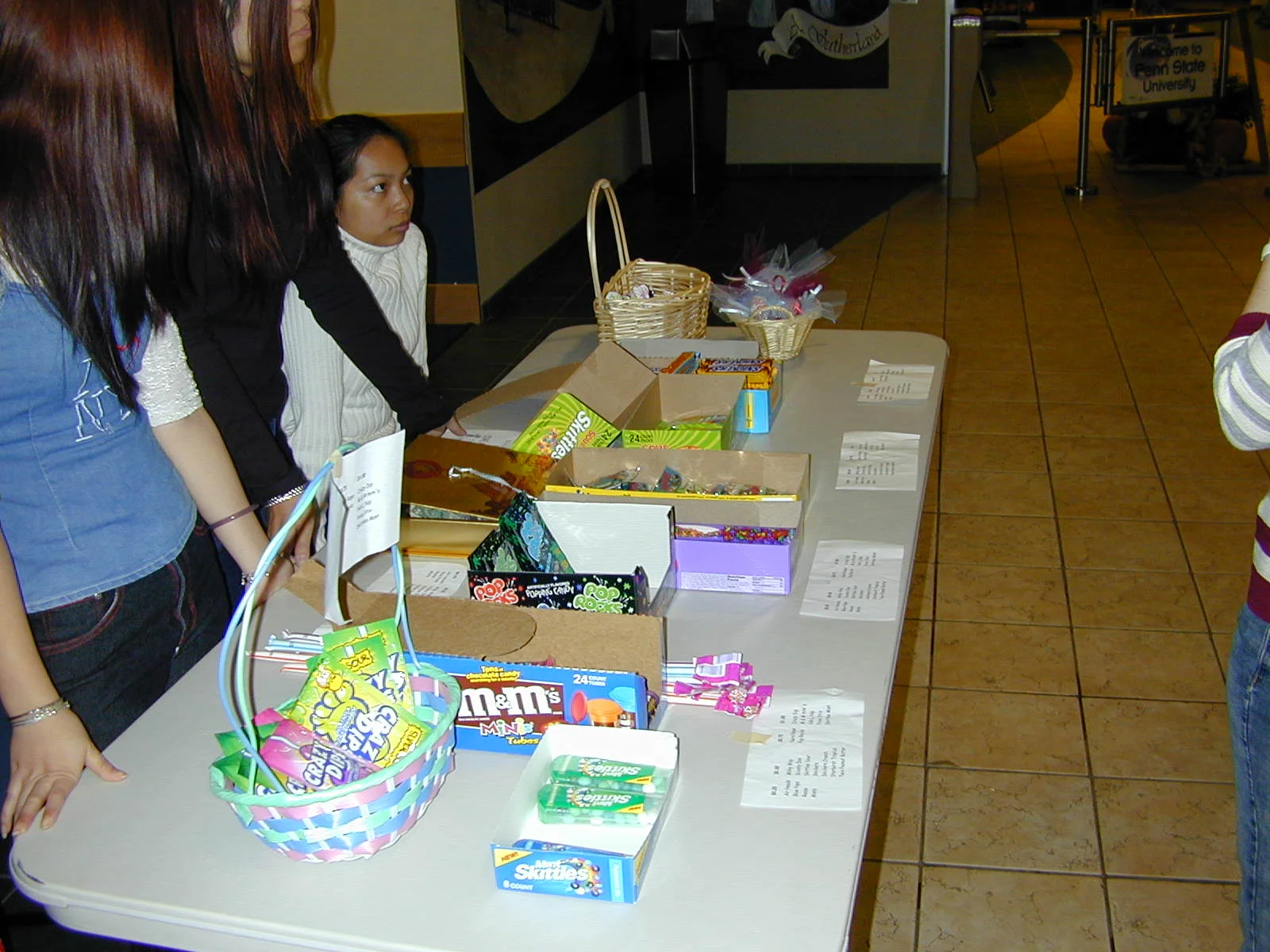 Several representatives of the organization staffed a table set up in the Lares lobby.