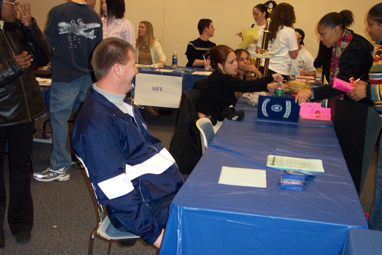 Ed Decker staked out a spot at one of the fair's booths as well. 