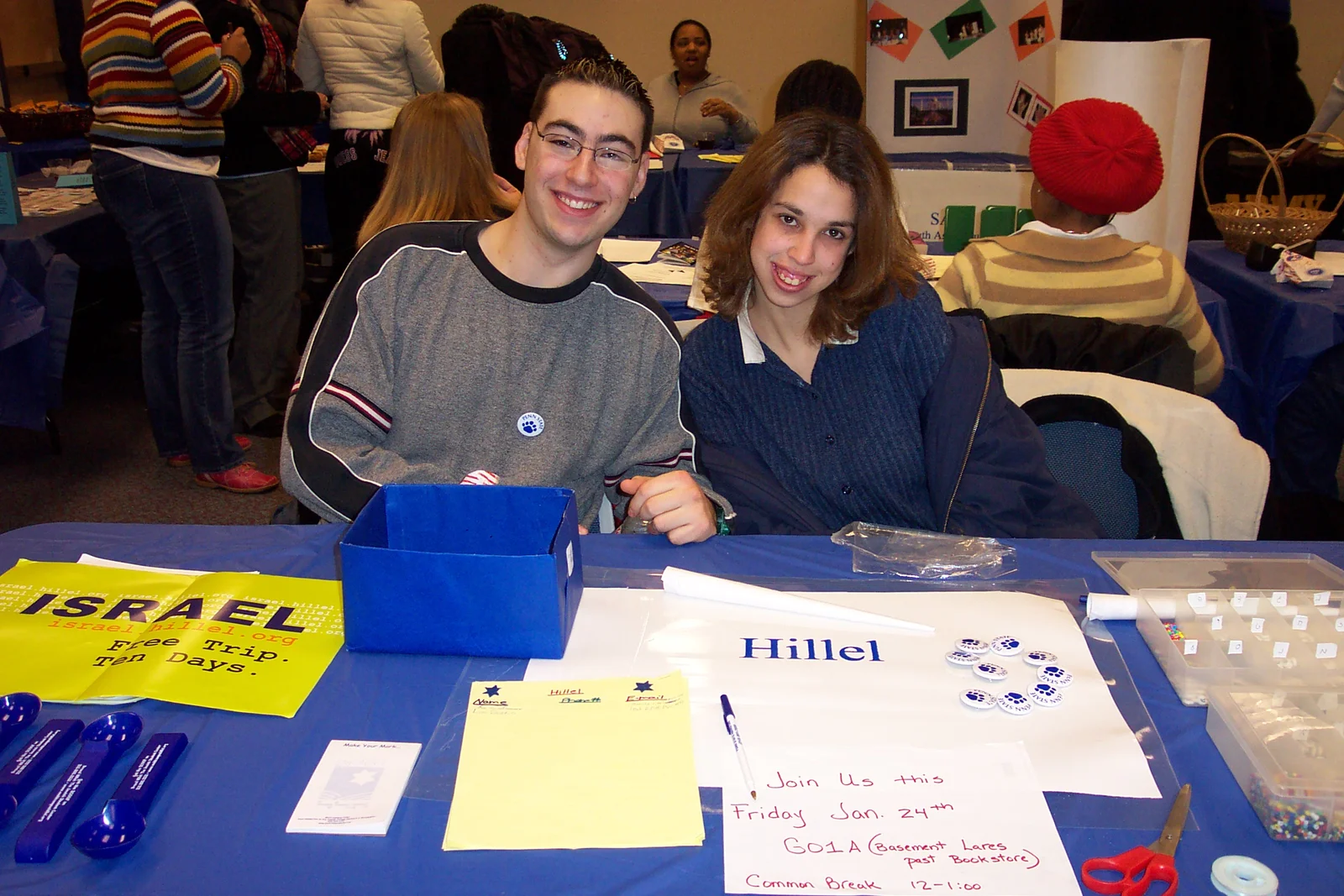 These two club members represented the organization Hillel, a nationally-recognized club for Jewish students.