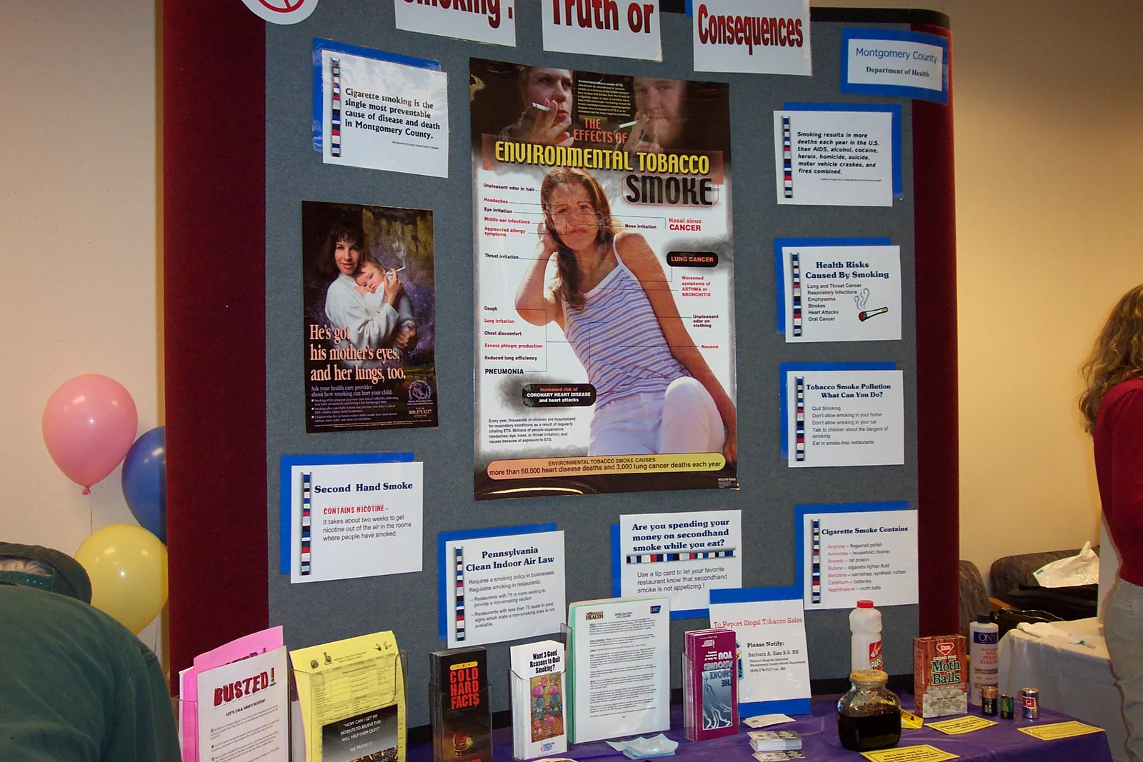 This poster listed the consequences of smoking for all to see. 