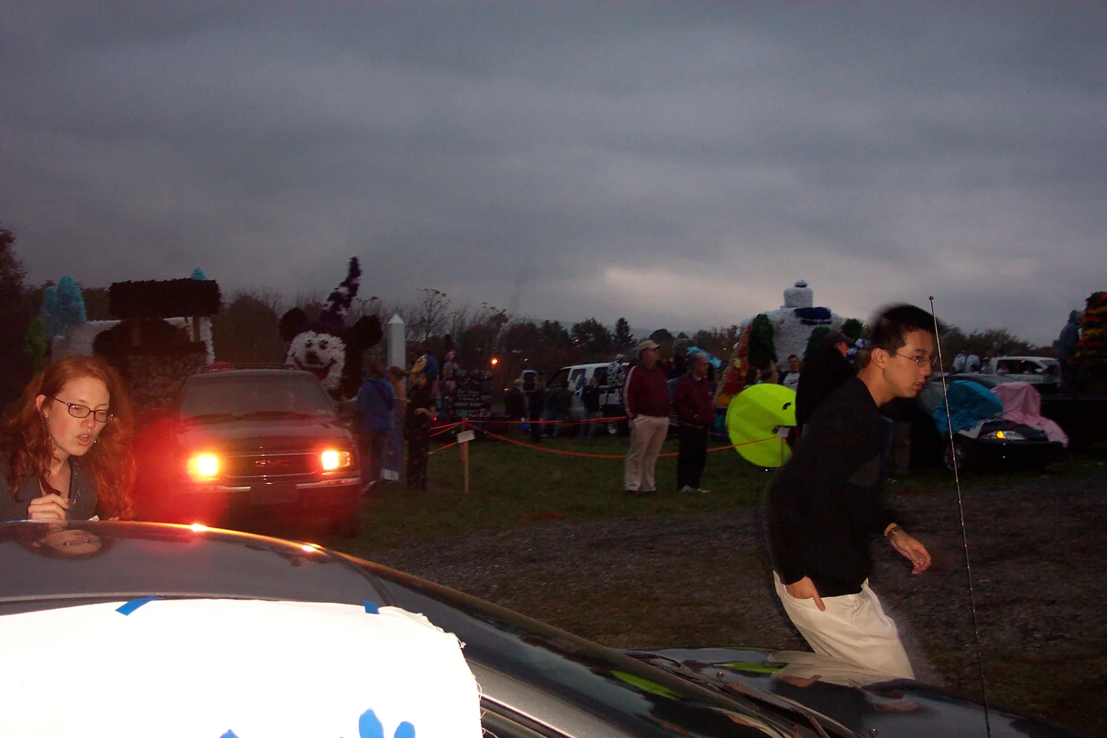 The activity increased as the first floats began rolling out towards the start of the parade.