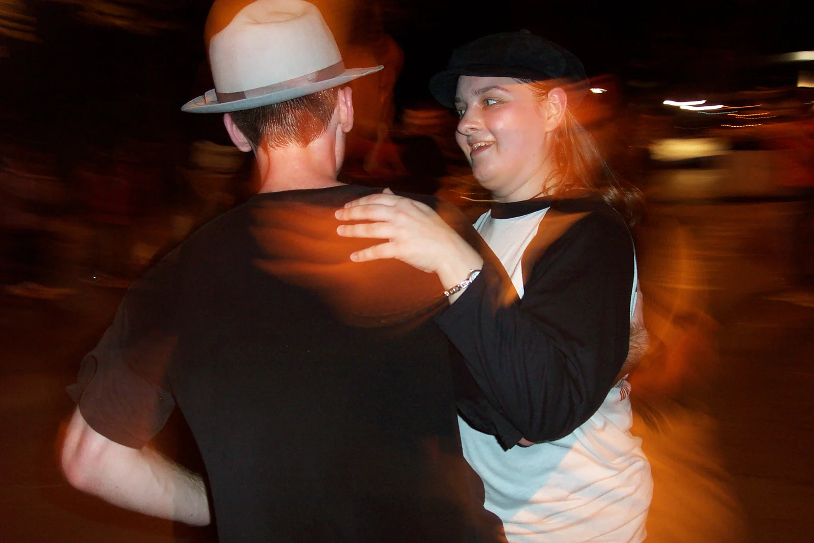 April and Jason showed everyone else up as they Lindy Hopped down the steep hill. 