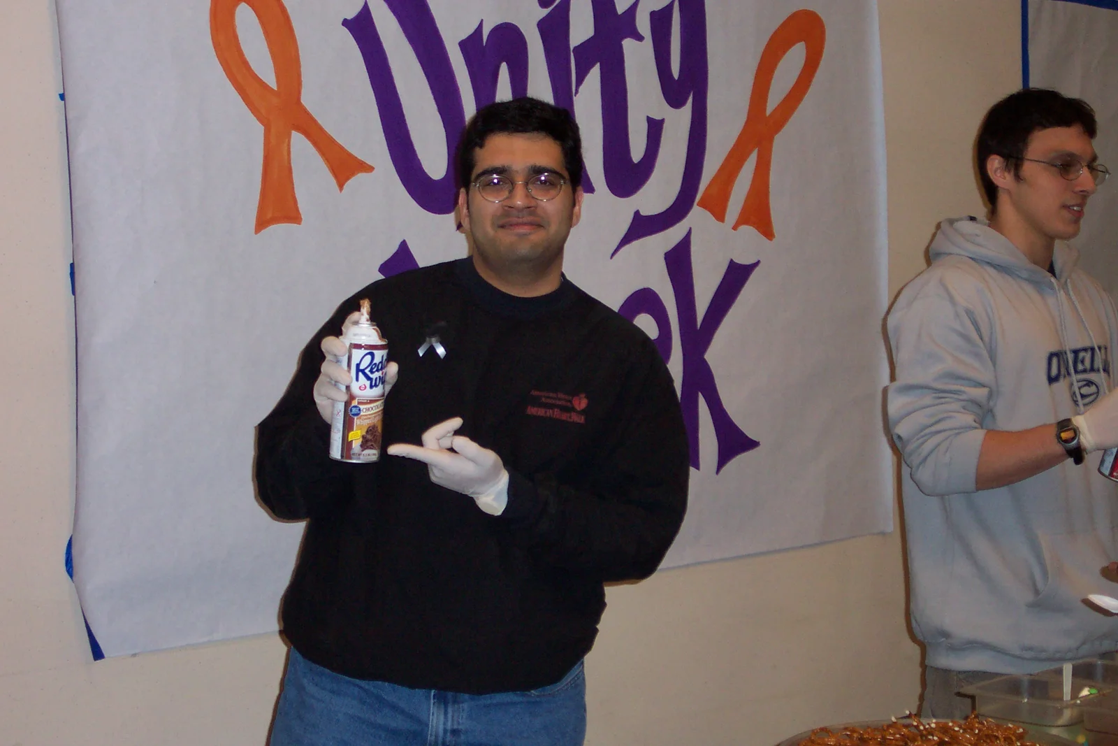 Future doctor Ninad Pendharkar shows off his second job as a salesman.