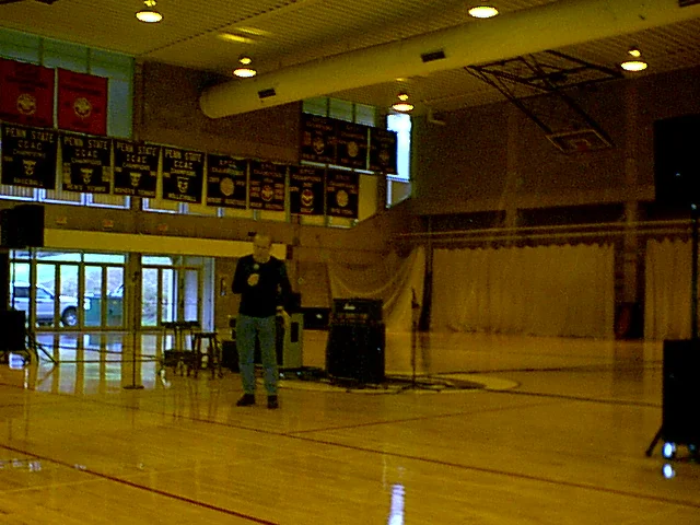 Before Jim Breuer took the floor, his sidekick told a few jokes.
