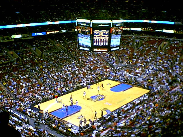 Another view of the top of the First Union center, as it was then called. 