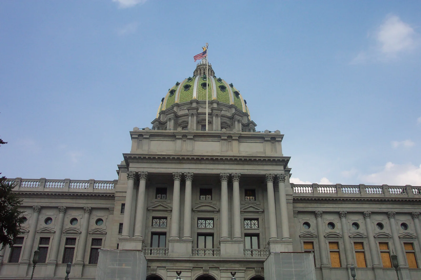 The capitol building again, this time with the top of the dome in view. 