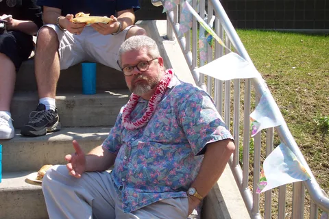 Bryan Polk is the king of unusual poses, and he defends his crown here.