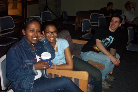 Sara Habte, Kamala Thompson, and Dominic Belisari, members of LUB, were on hand during Brendon Lynch.