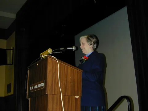 Dean and CEO Dr. Karen Wiley Sandler shared a few words during a break in the speeches.