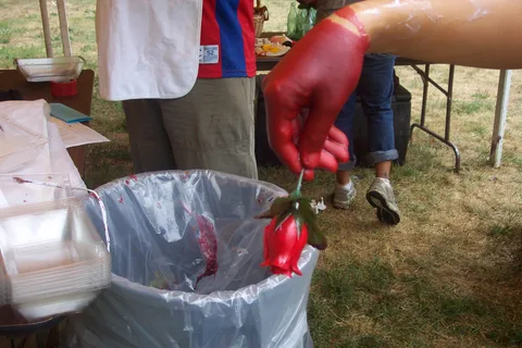 Wax hands were among the most popular of events. 
