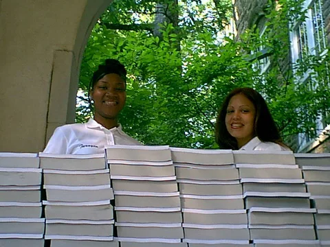 Marcia assisted Jackie with morning registration 
