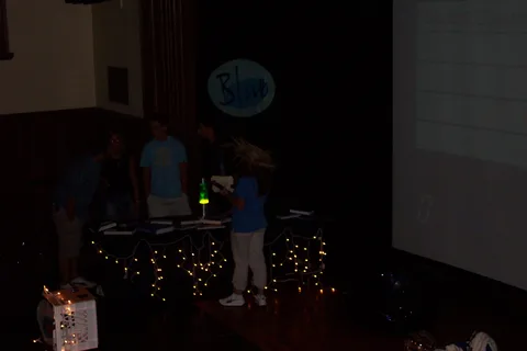 Jackie asks the blue team for an answer.