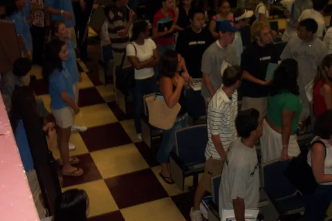 After the traditional "We Are... Penn State" chant, the students turned to leave, the orientation concluded.