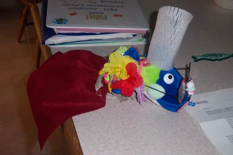 Pete the Perch was slighly less decorated on July 19 than it was in the August 2 pictures.