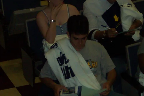 This student answered the Audience Challenge question correctly and won a free Penn State beach towel.