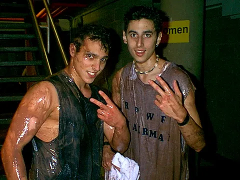 These two guys really liked pudding.