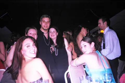 Jackie Egitto, Doris Golebiewski, Tim Gray, Regina Fetterolf, and Ashley Martin take a short respite from the dancing. 