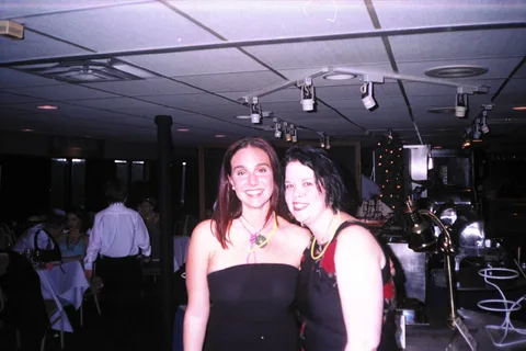 Tracy McClintic took a break from taking pictures in order to pose with Jackie Egitto. 