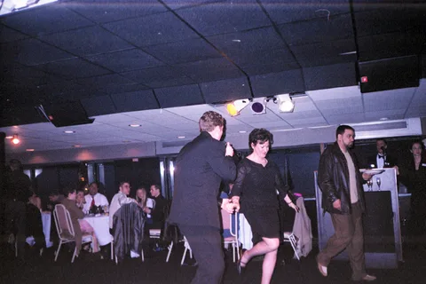Tracy Garnick was embarassed about dancing with the DJ when this picture made the Freshmen Feud slideshow. 