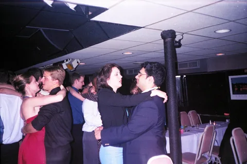 Heidi Uracius and Ninad Pendharkar share a tender moment. 