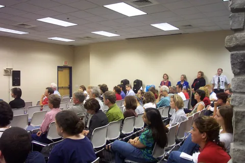 The room was packed during the common break event.